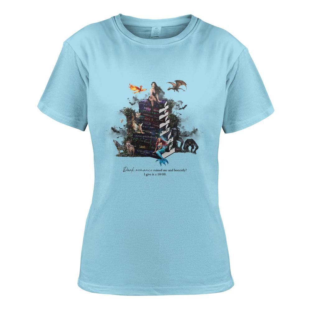 "Dark Romance Ruined Me"  T-Shirt (Light)