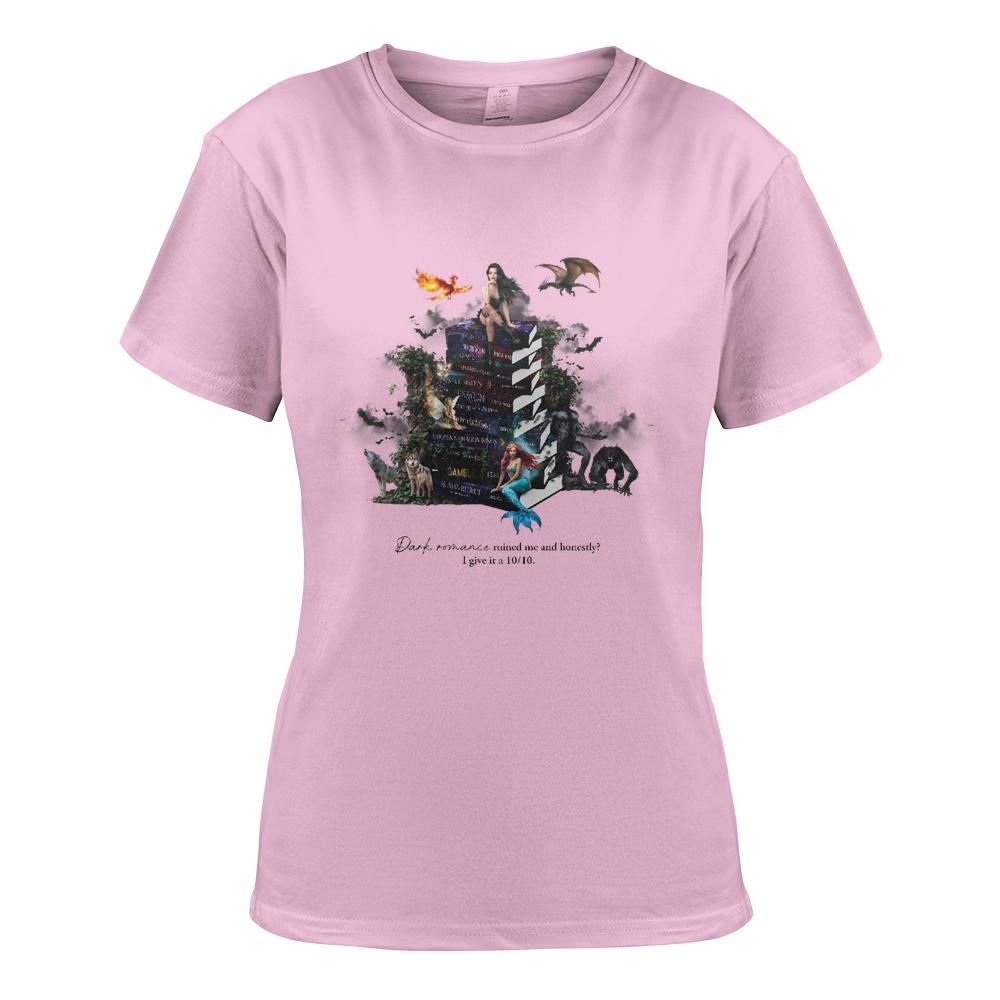 "Dark Romance Ruined Me"  T-Shirt (Light)